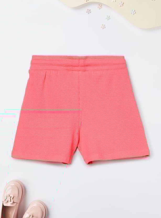 Girls Textured Shorts - Pack of 2