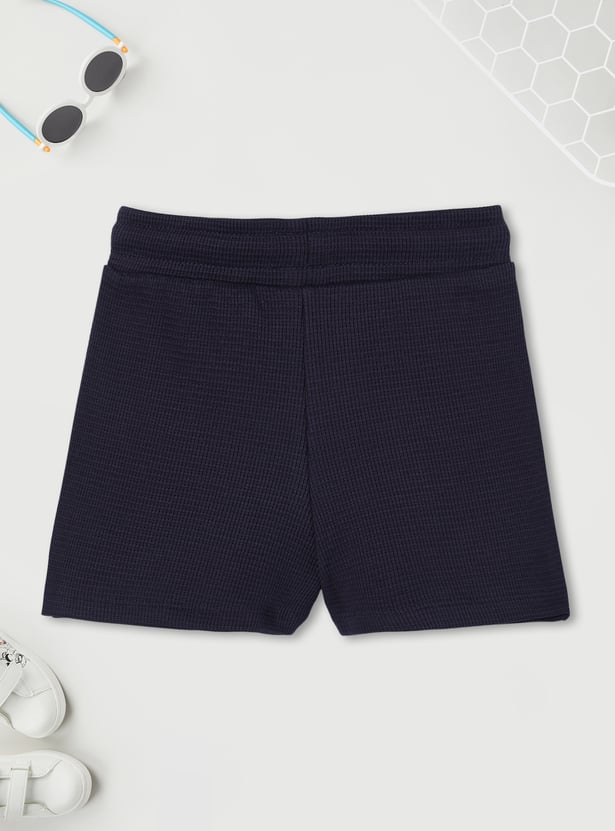 Girls Textured Shorts - Pack of 2