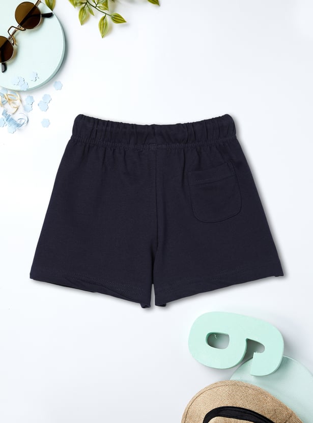 Girls Solid Shorts - Pack of 2
