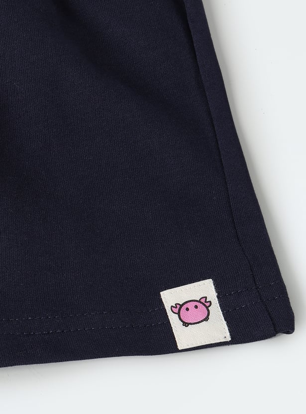 Girls Solid Shorts - Pack of 2