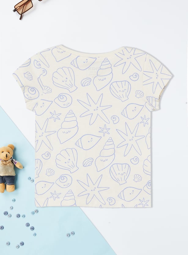 Girls Printed T-shirt - Pack of 2