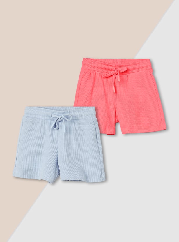 Girls Knitted Shorts - Pack of 2