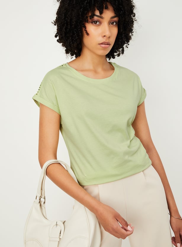 Women Solid T-shirts - Pack of 2