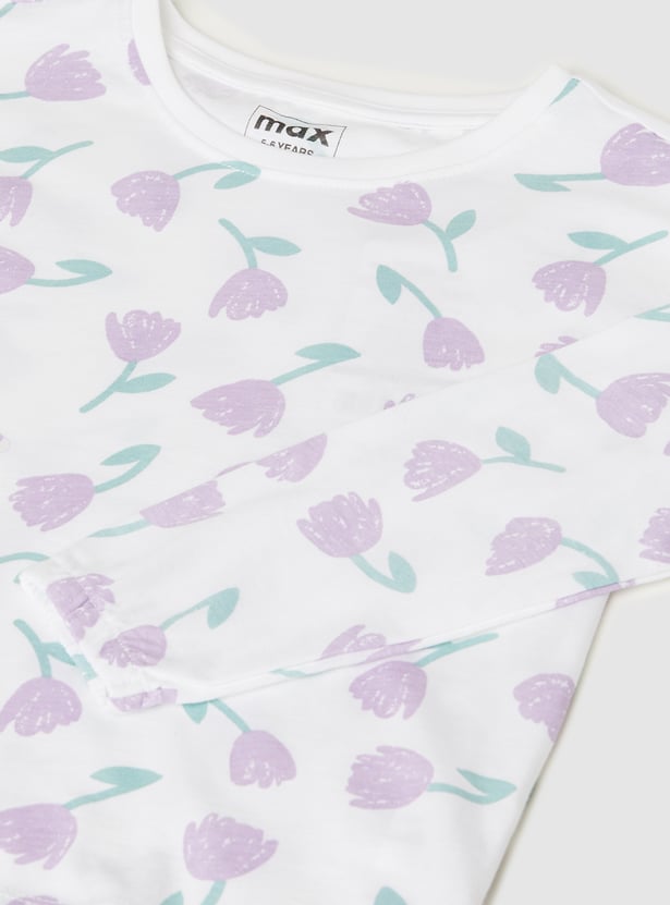 Girls Printed T-shirts - Pack of 2