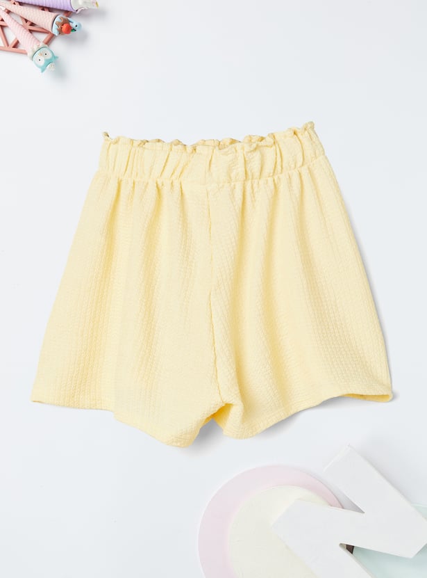 Girls Textured Shorts - Pack of 2