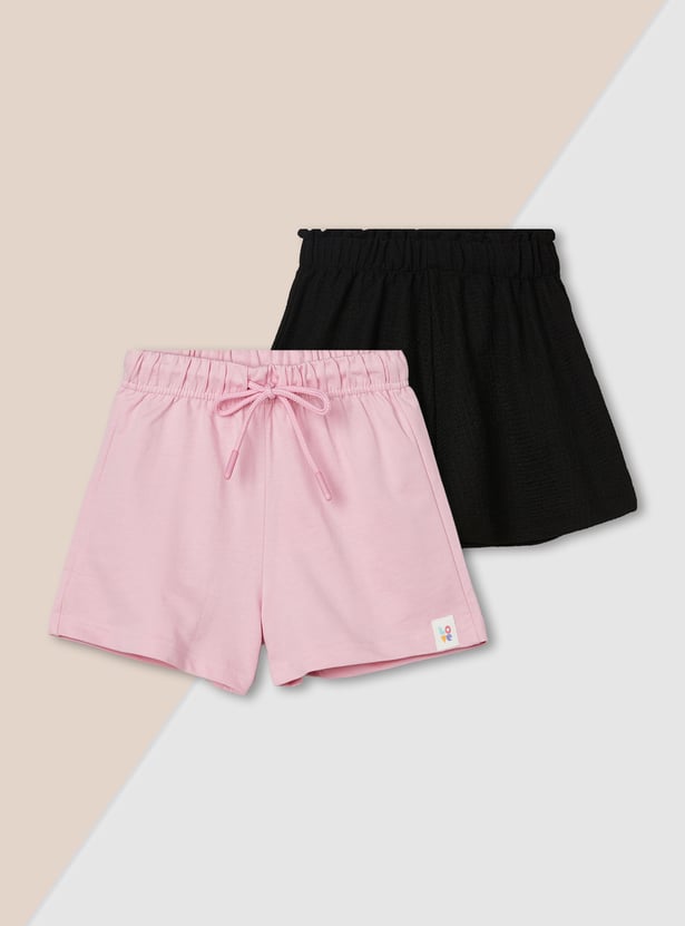 Girls Knit Shorts - Pack of 2