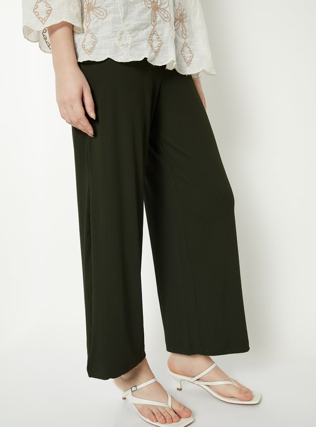 Women Ribbed Palazzos - Pack of 2