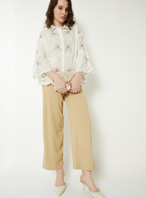 Women Ribbed Palazzos - Pack of 2