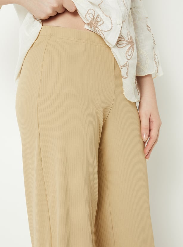Women Ribbed Palazzos - Pack of 2