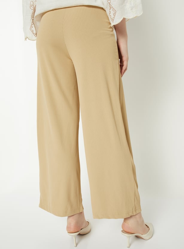 Women Ribbed Palazzos - Pack of 2