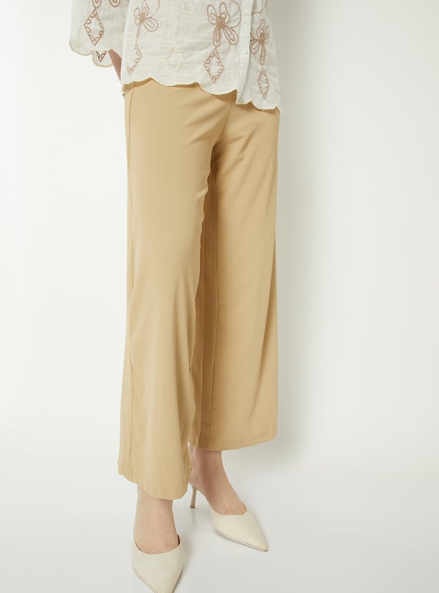 Women Ribbed Palazzos - Pack of 2
