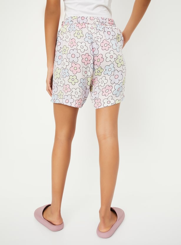 Women Printed Lounge Shorts - Pack of 2