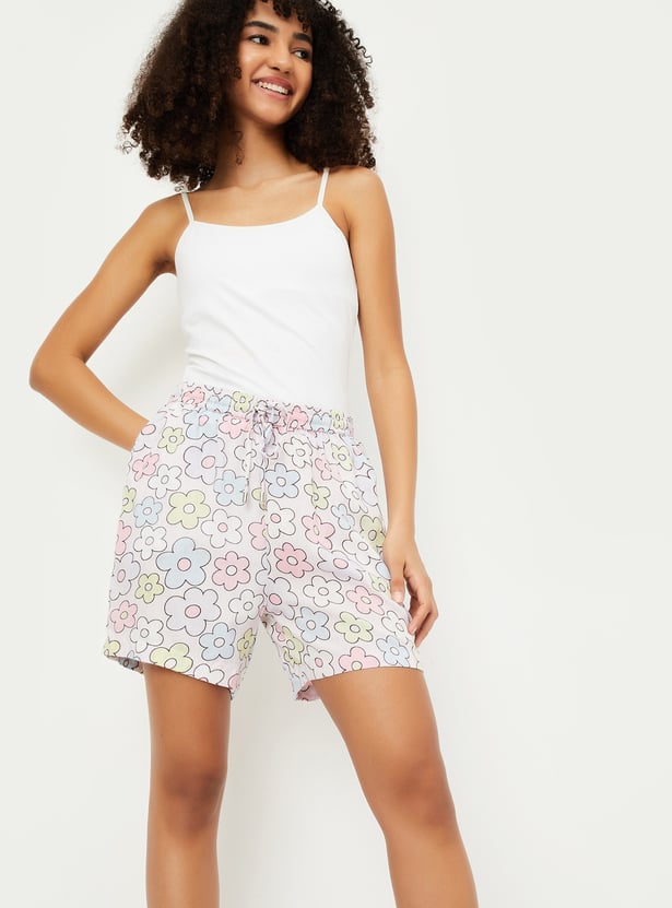 Women Printed Lounge Shorts - Pack of 2