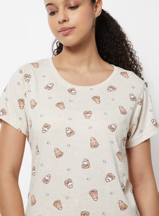 Women Printed PJ Set - Pack of 2