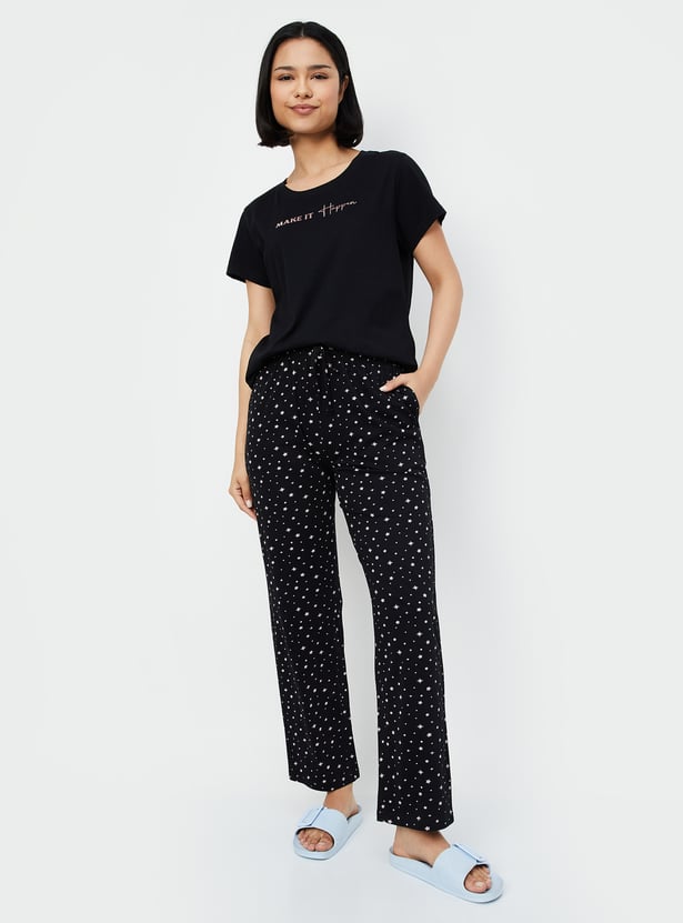 Women Printed PJ Set - Pack of 2