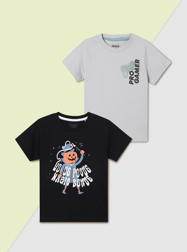 Boys Printed T-shirt - Pack of 2
