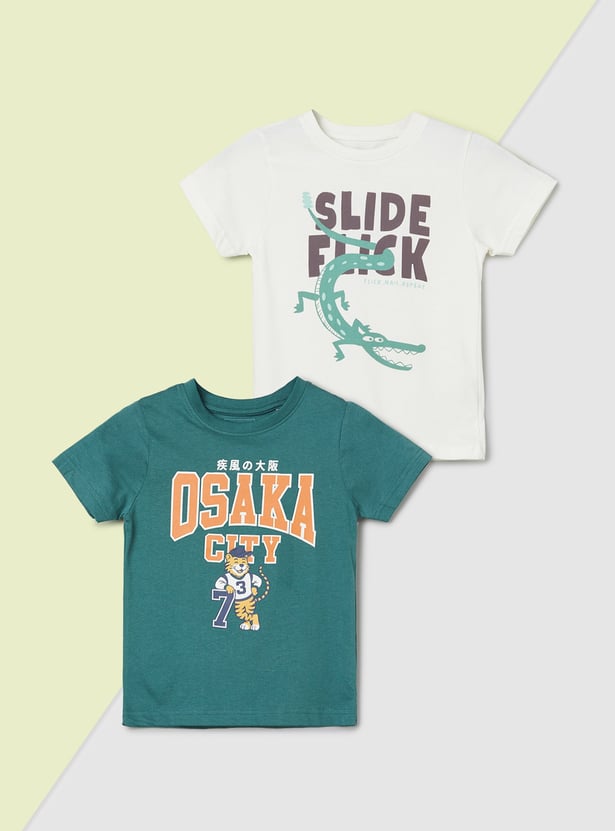Boys Printed T-shirt - Pack of 2