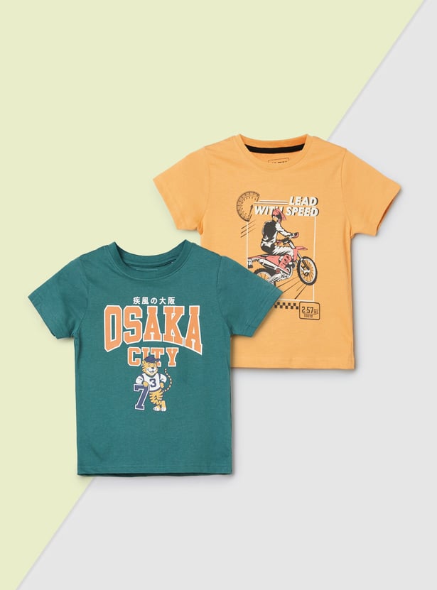 Boys Printed T-shirt - Pack of 2