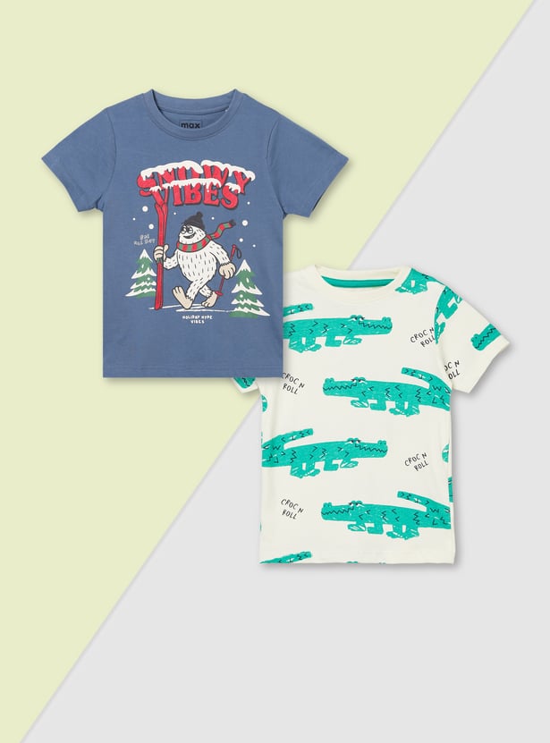 Boys Printed T-shirt - Pack of 2
