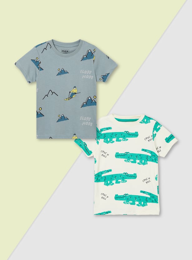 Boys Printed T-shirt - Pack of 2