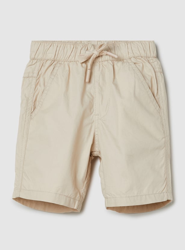 Boys Solid Shorts - Pack of 2