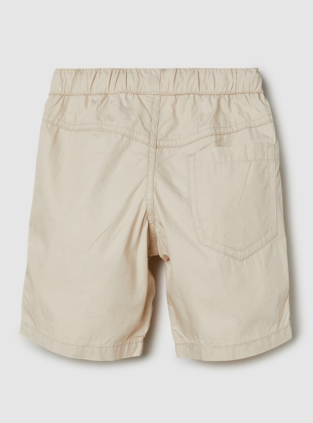 Boys Solid Shorts - Pack of 2