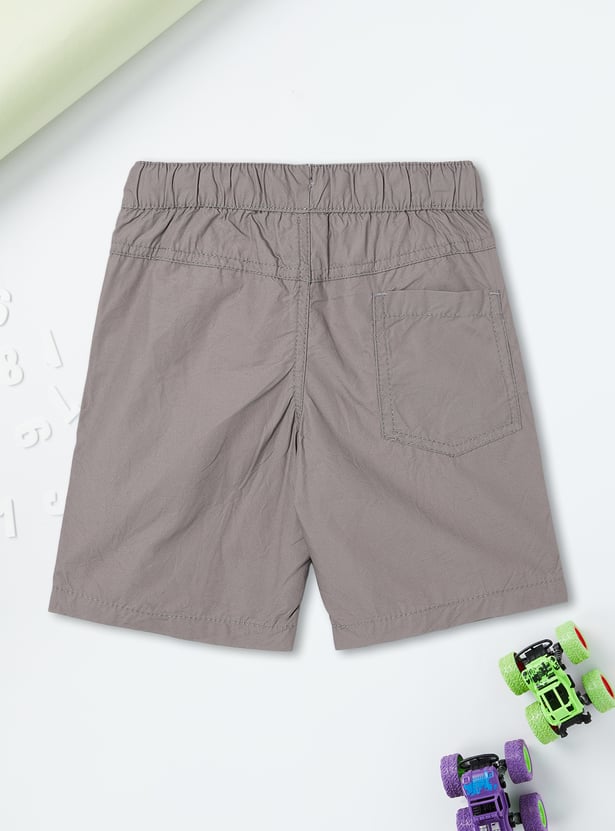 Boys Solid Shorts - Pack of 2