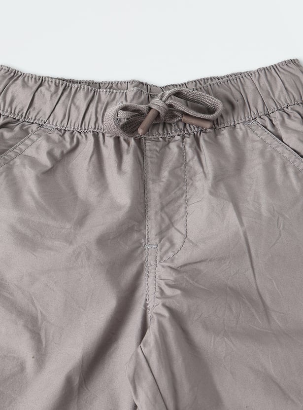 Boys Solid Shorts - Pack of 2