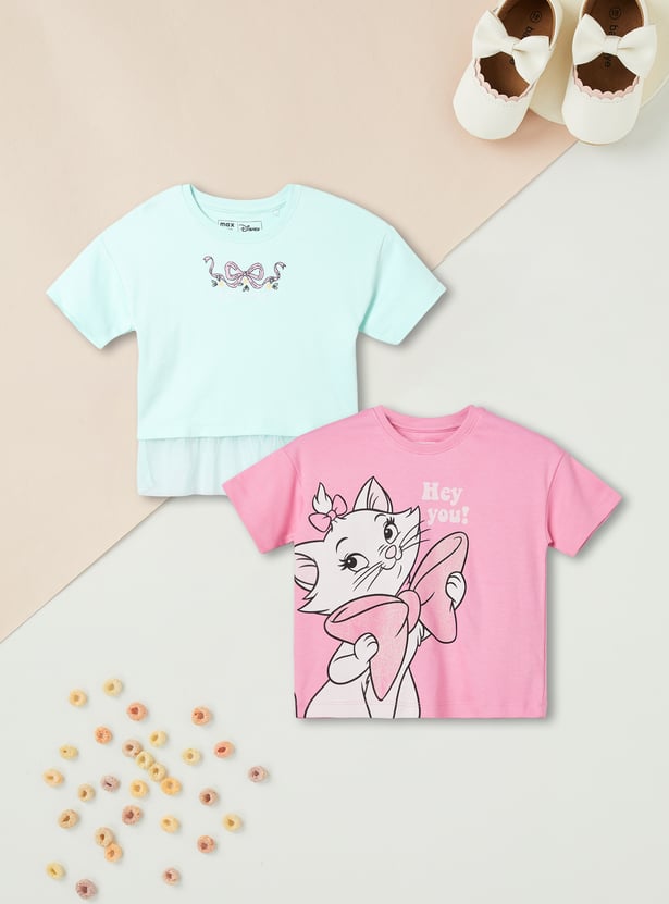 Girls Assorted T-shirt - Pack of 2