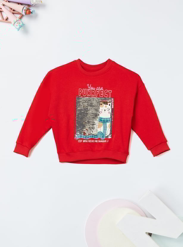 Girls Printed Sweatshirt - Pack of 2