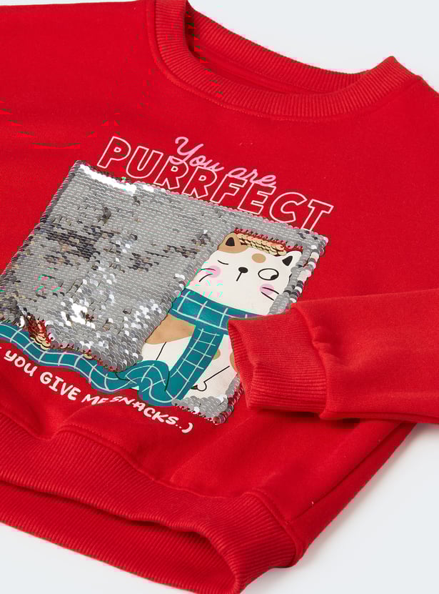 Girls Printed Sweatshirt - Pack of 2