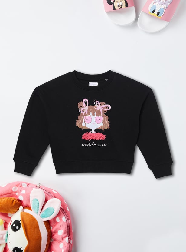 Girls Printed Sweatshirt - Pack of 2