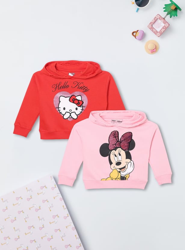 Girls Character Print Hoodie - Pack of 2