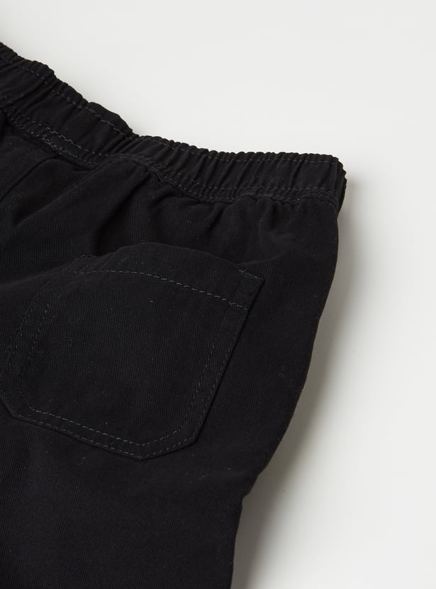 Girls Solid Wide Leg Trousers - Pack of 2