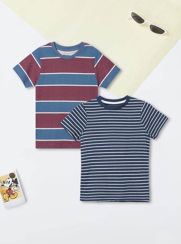 Boys Striped T-shirt - Pack of 2