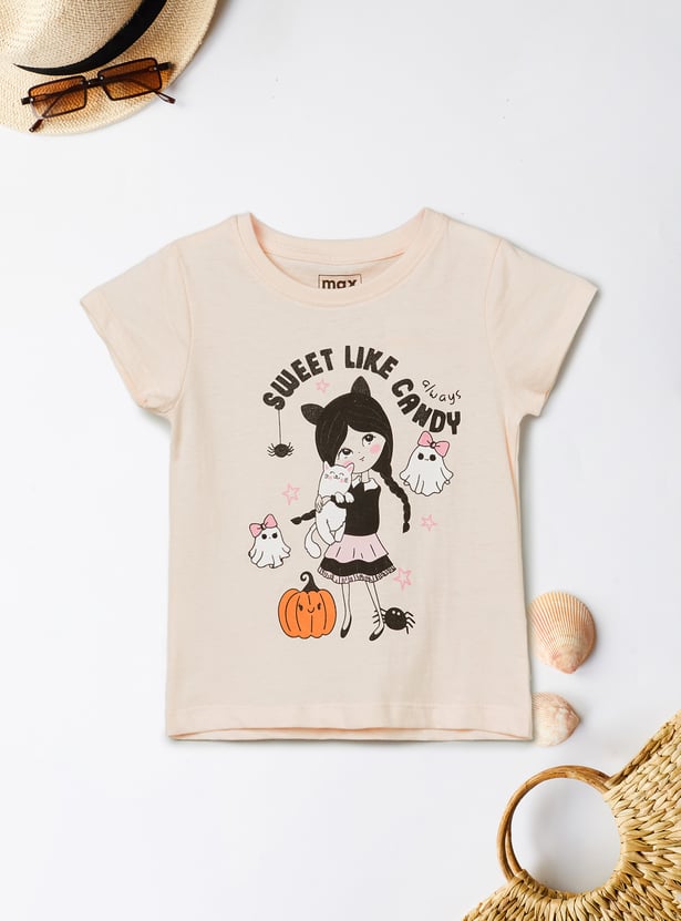 Girls Printed T-shirt - Pack of 2