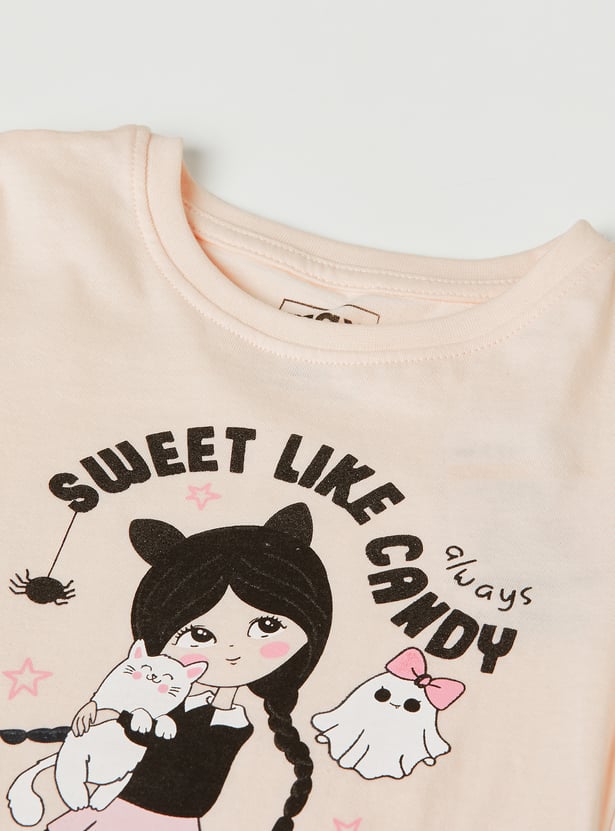 Girls Printed T-shirt - Pack of 2