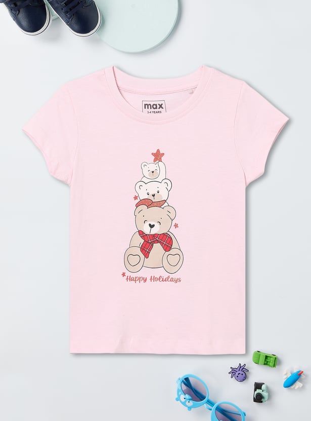 Girls Printed T-shirt - Pack of 2