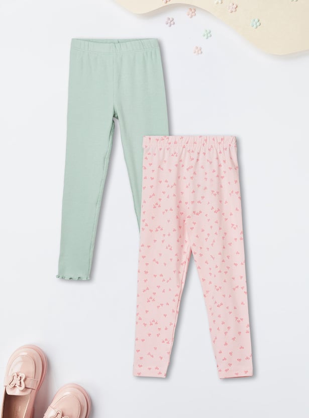 Girls Assorted Leggings - Pack of 2