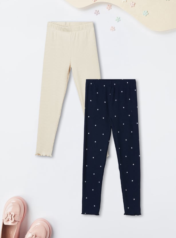 Girls Assorted Leggings - Pack of 2