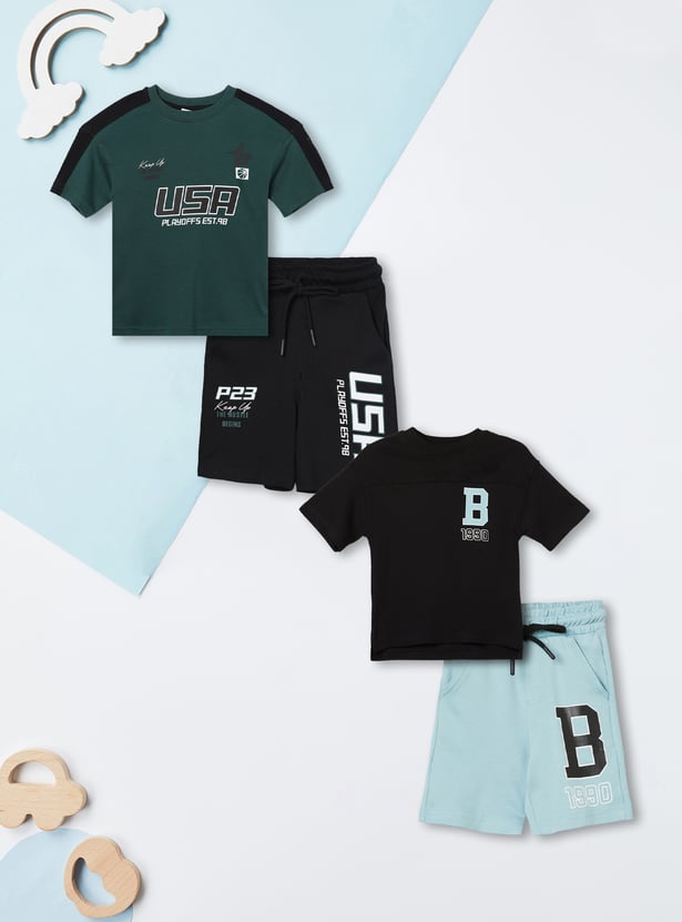 Boys Printed Shorts Set - Pack of 2