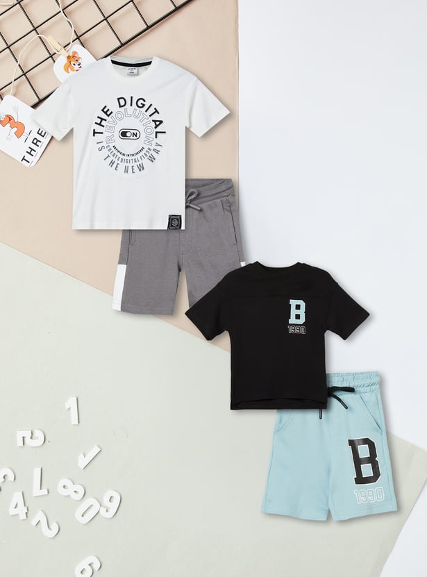 Boys Printed Shorts Set - Pack of 2