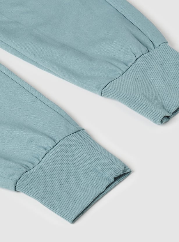 Boys Solid Cargo Joggers - Pack of 2