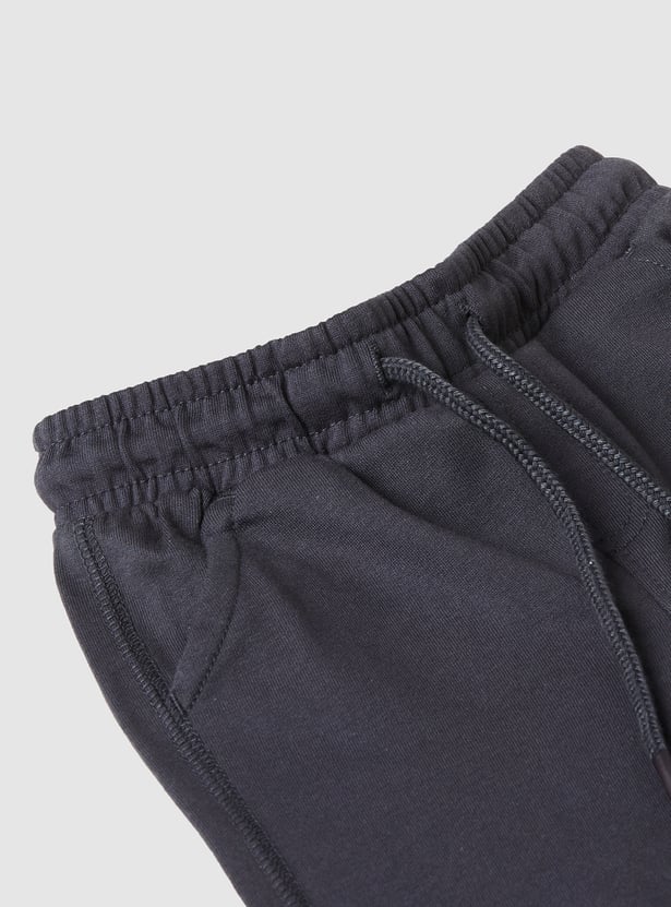 Boys Solid Knit Joggers - Pack of 2