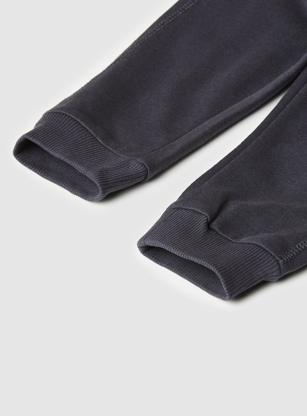 Boys Solid Knit Joggers - Pack of 2