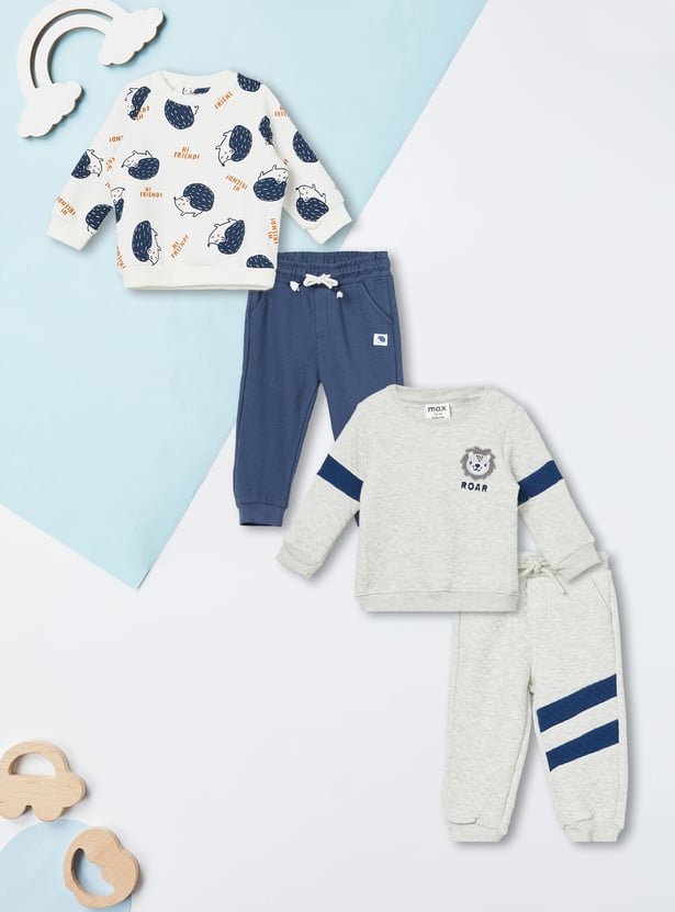 Boys Assorted Joggers Set - Pack of 2