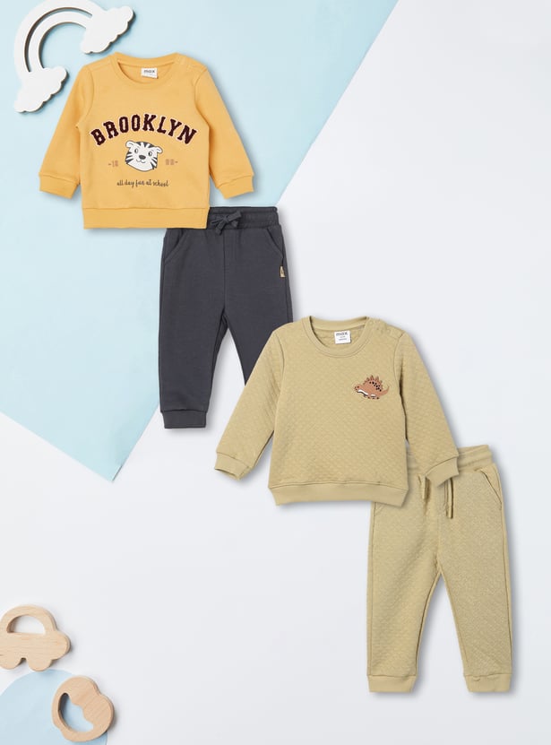 Boys Assorted Joggers Set - Pack of 2