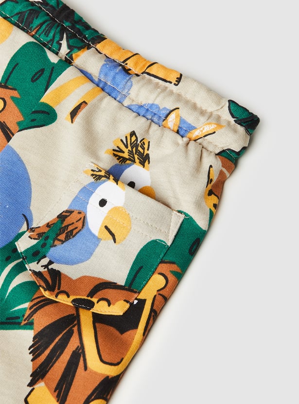 Boys Printed Shorts Set- Pack of 2