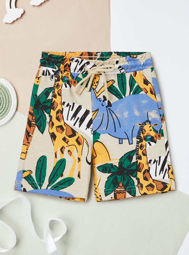 Boys Printed Shorts Set- Pack of 2