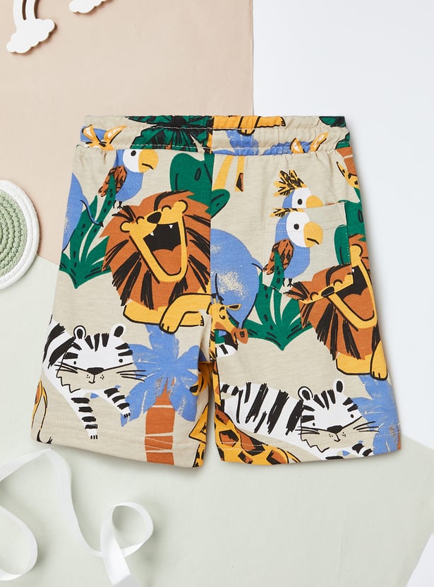 Boys Printed Shorts Set- Pack of 2